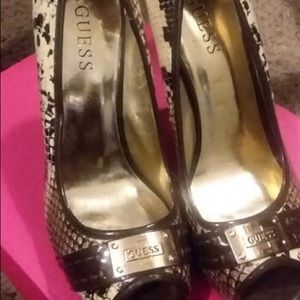 Guess snakeskin heels